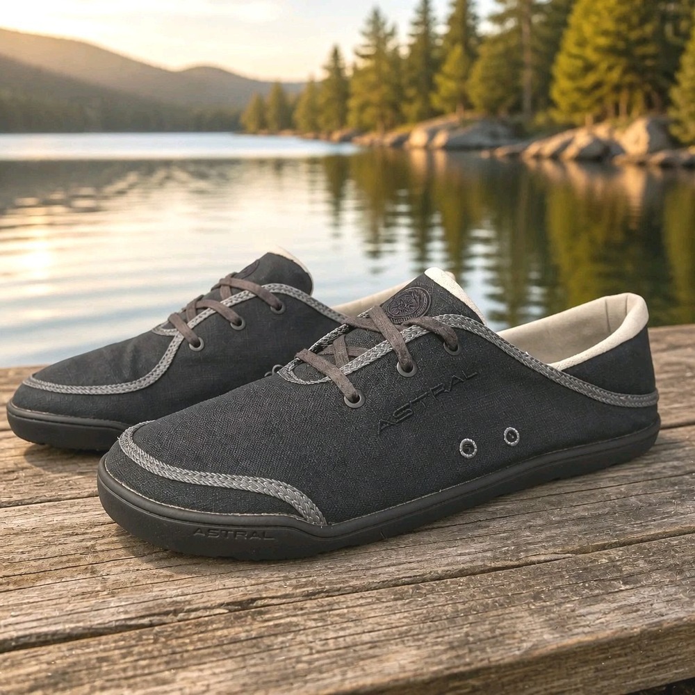Astral Loyak EZ HT Hemp Tech Men's Size US 10 Water Hiking Sneakers Black/Gray